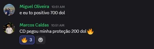 Mensagem de aluno no grupo